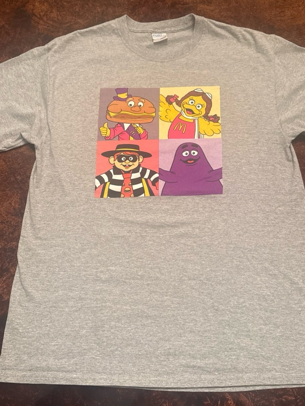 McDonald's Gray Short Sleeve Tee with McDonaldland Characters
